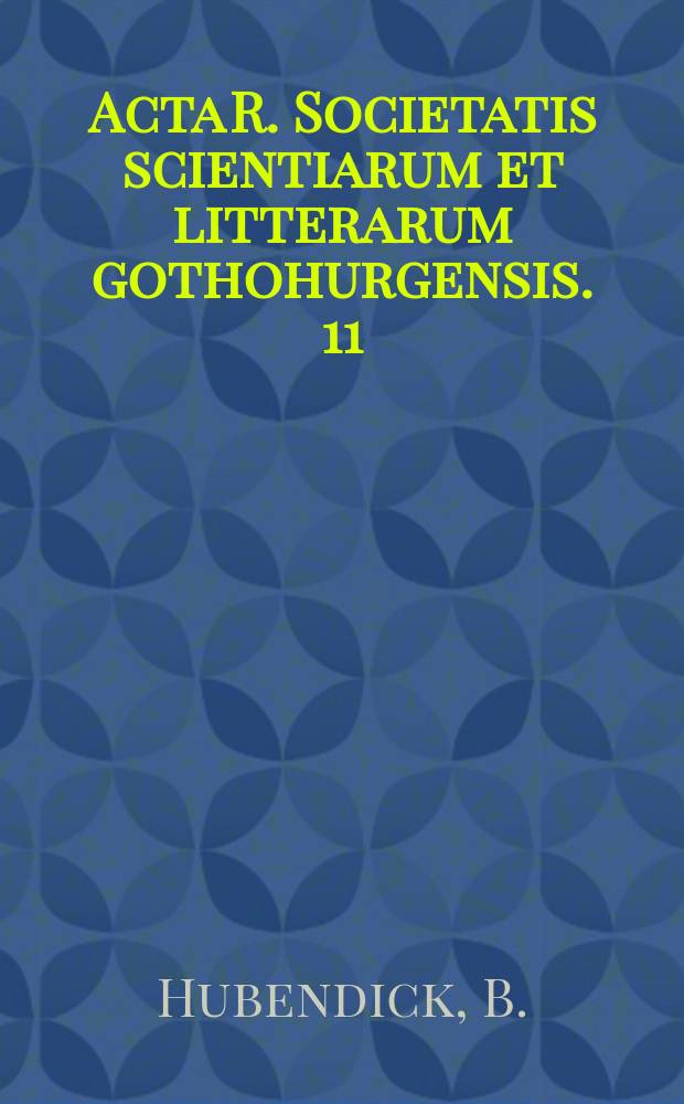 Acta R. Societatis scientiarum et litterarum gothohurgensis. 11 : Fresh - water gastropods of Sierra Leone