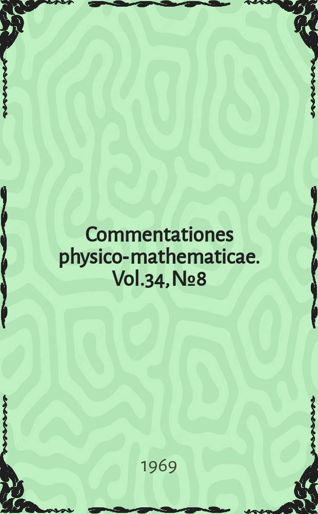 Commentationes physico-mathematicae. Vol.34, №8 : The &sup2;⁷Al (&rho;, &gamma;) &sup2;⁸Si reaction at the proton energies 1118, 1172, 1183, 1199 and 1328 KeV