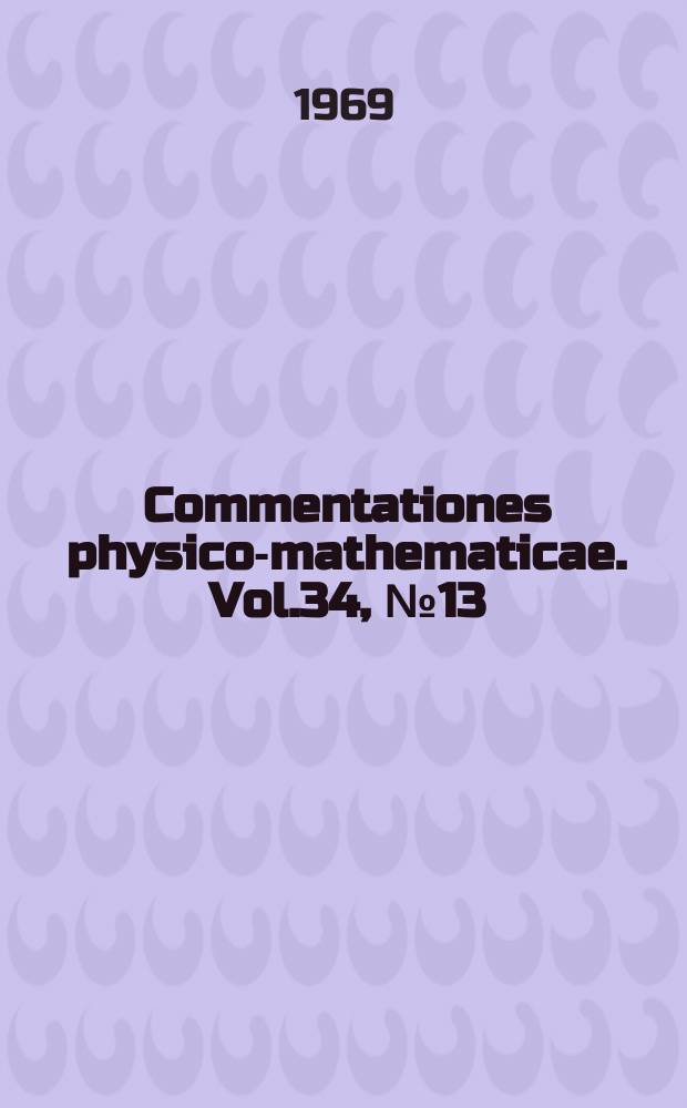 Commentationes physico-mathematicae. Vol.34, №13 : On regular discontinuities in the composition of meteorites