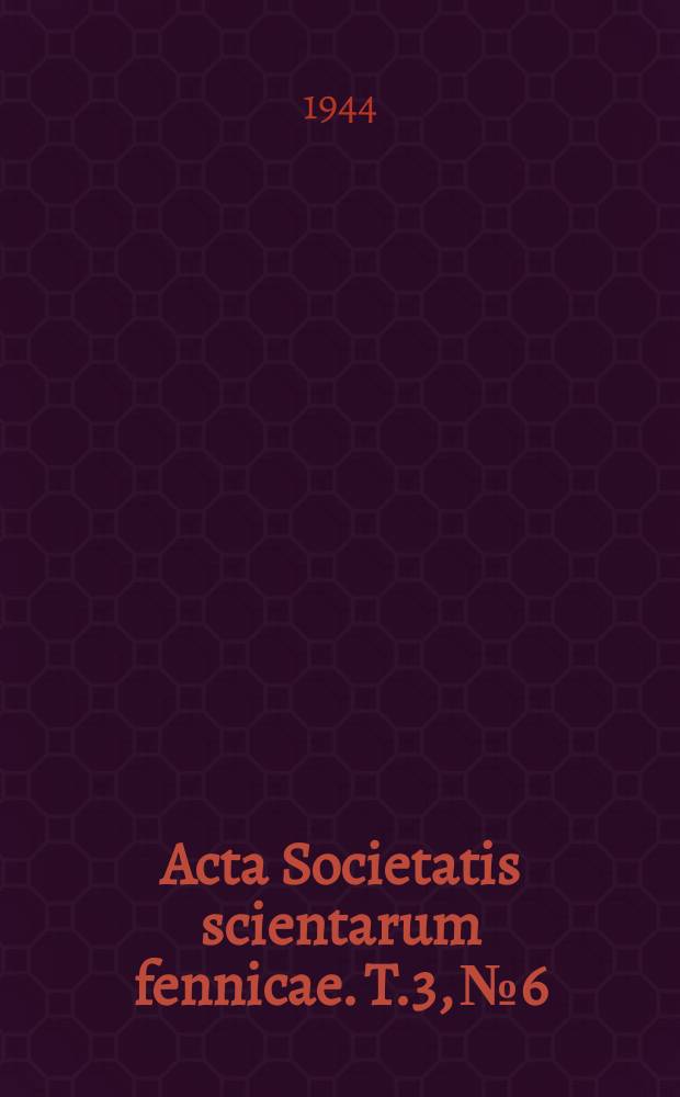 Acta Societatis scientarum fennicae. T.3, №6 : Eine r&ouml;ntgenometrische Untersuchung von Kaliumbromid und Rubidiumchlorid