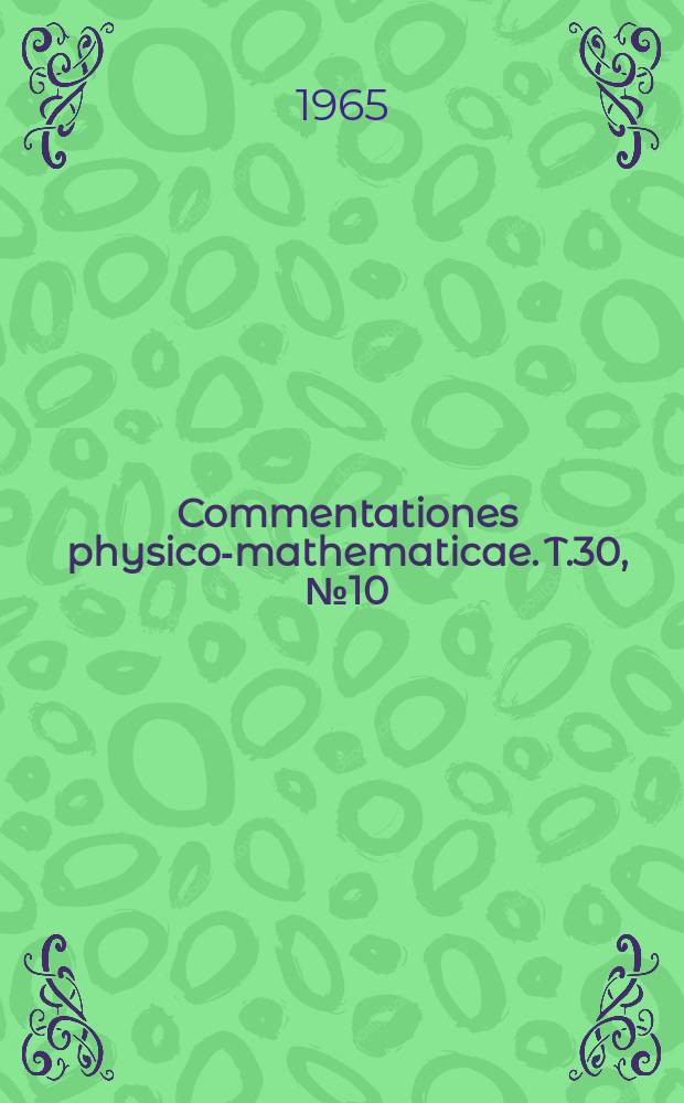 Commentationes physico-mathematicae. T.30, №10 : On the analytic foundations of central projection