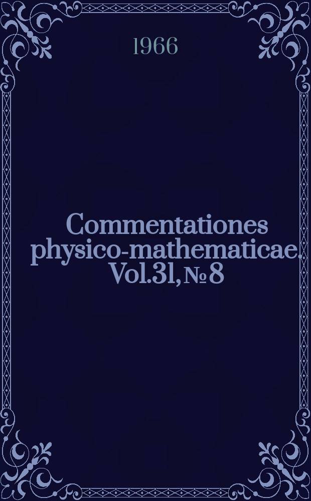Commentationes physico-mathematicae. Vol.31, №8 : Alpha particla excitations in atomic nuclei