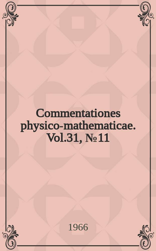 Commentationes physico-mathematicae. Vol.31, №11 : A comparison between the Late-glacial and Post-glacial shore-lines in Estonia and south - western Finland