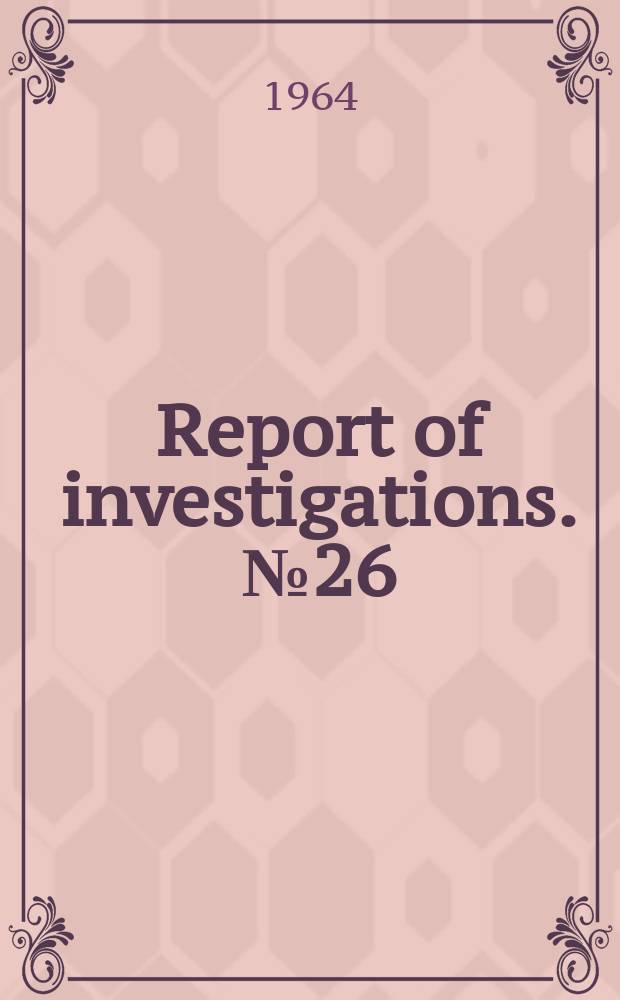 Report of investigations. №26 : The geology and mineralization of the Blinman Dome diaper