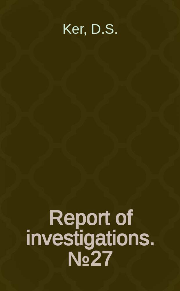 Report of investigations. №27 : The hydrology of the Frome embayment in South Australia