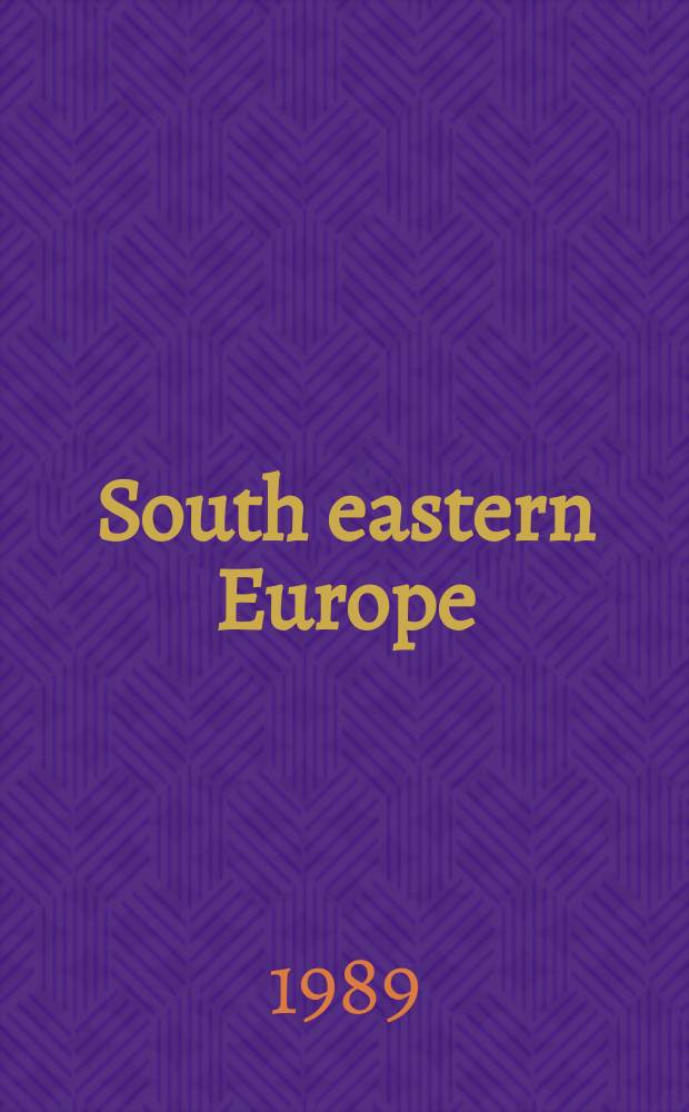 South eastern Europe = L'Europe du Sud - Est
