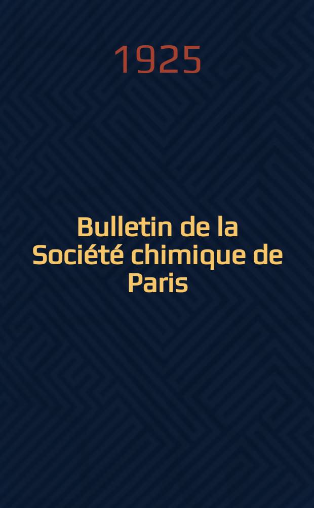Bulletin de la Société chimique de Paris : Comprenant le Compte rendu des travaux de la Société et l'analyse des mémoires de chimie pure et appliquée. T.37-38, №3