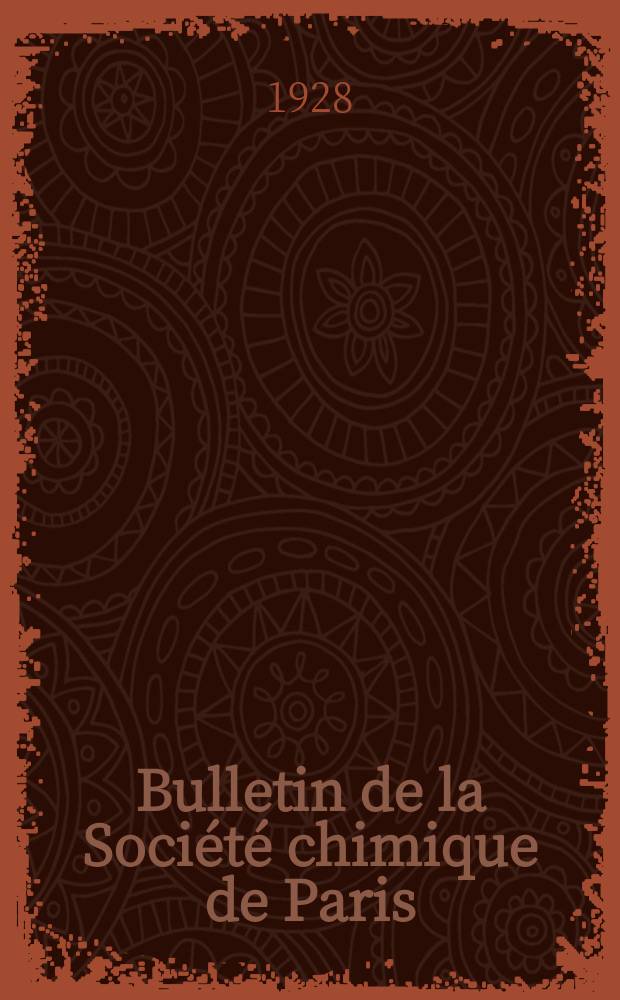 Bulletin de la Société chimique de Paris : Comprenant le Compte rendu des travaux de la Société et l'analyse des mémoires de chimie pure et appliquée. T.43-44, №9