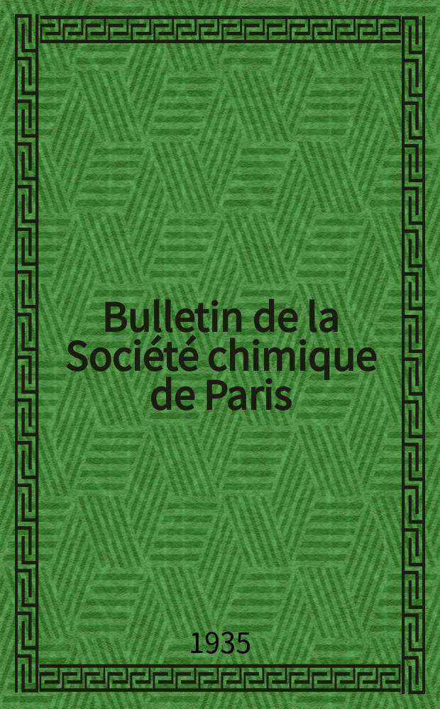 Bulletin de la Société chimique de Paris : Comprenant le Compte rendu des travaux de la Société et l'analyse des mémoires de chimie pure et appliquée. T.2, №3