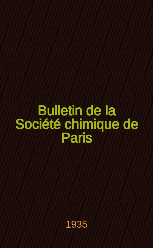 Bulletin de la Société chimique de Paris : Comprenant le Compte rendu des travaux de la Société et l'analyse des mémoires de chimie pure et appliquée. T.2, №9