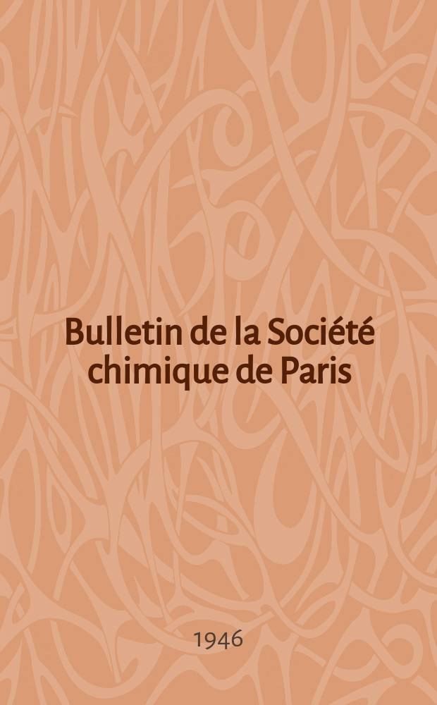 Bulletin de la Société chimique de Paris : Comprenant le Compte rendu des travaux de la Société et l'analyse des mémoires de chimie pure et appliquée. T.13, Fasc.5/6