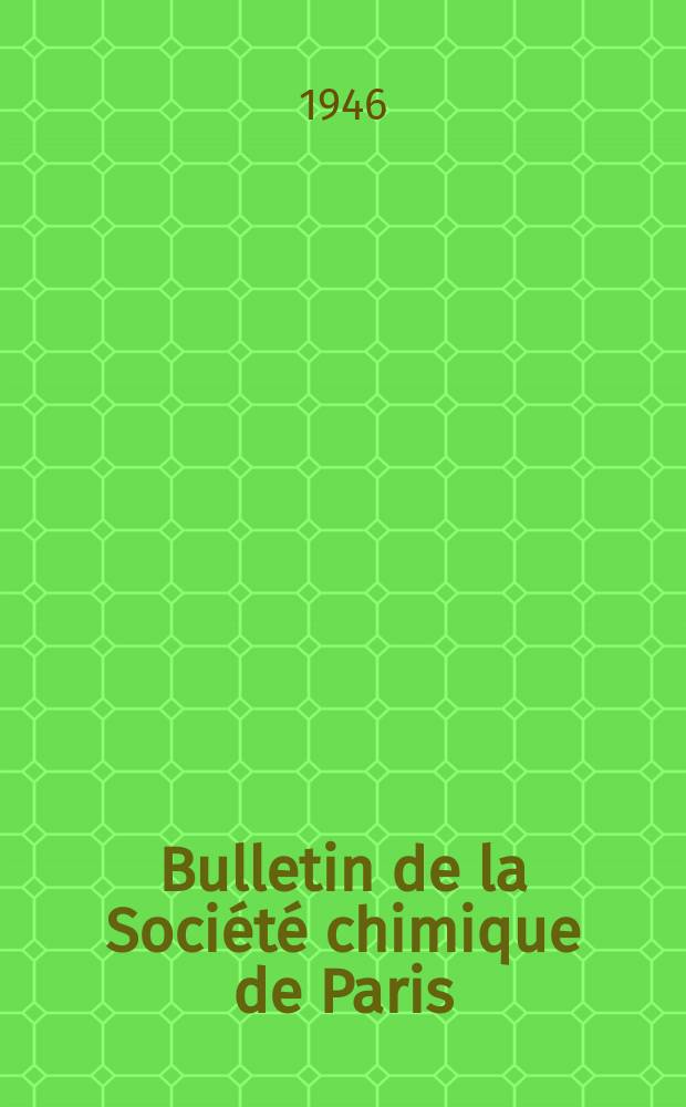 Bulletin de la Société chimique de Paris : Comprenant le Compte rendu des travaux de la Société et l'analyse des mémoires de chimie pure et appliquée. T.13, Fasc.7/8