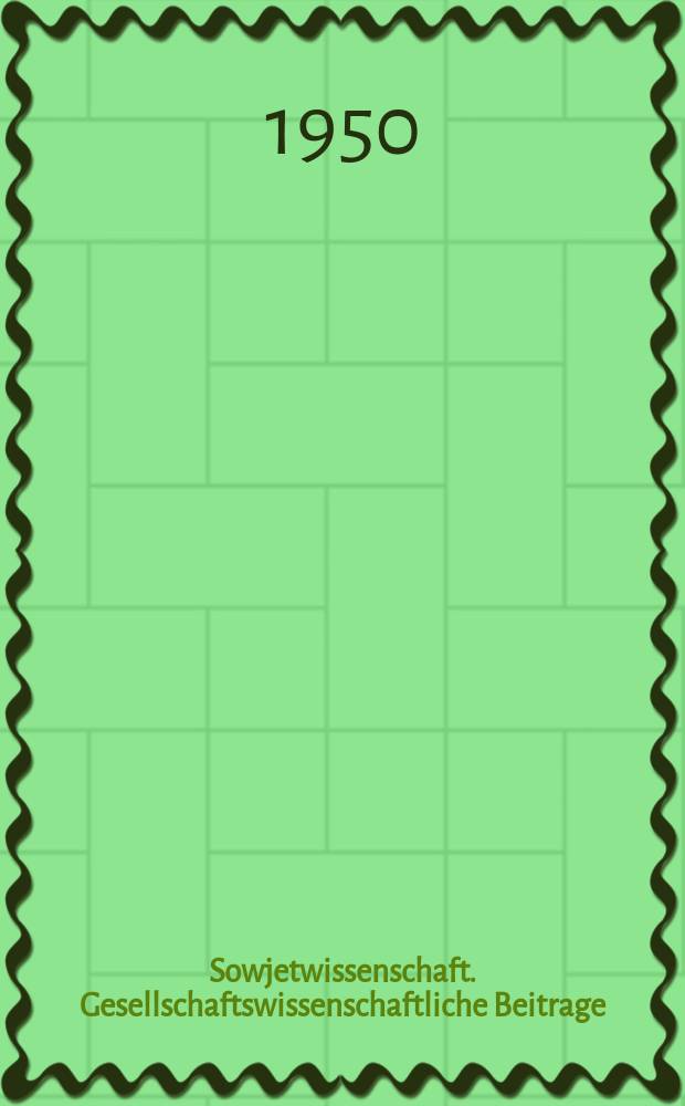 Sowjetwissenschaft. Gesellschaftswissenschaftliche Beitrage
