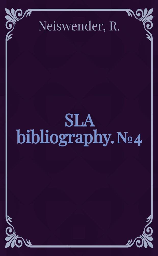 SLA bibliography. №4 : Guide to Russian reference and language aids
