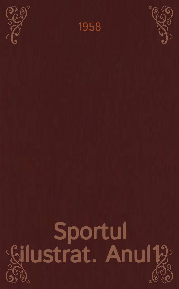 Sportul ilustrat. Anul1(11) 1958, №10