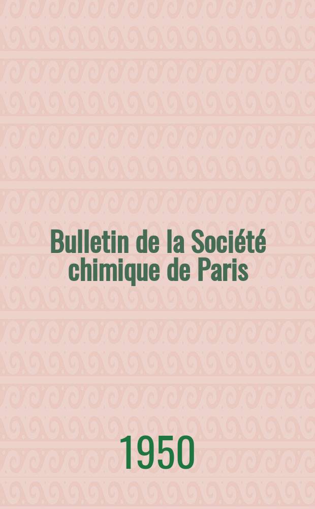 Bulletin de la Soci&eacute;t&eacute; chimique de Paris : Comprenant le Compte rendu des travaux de la Soci&eacute;t&eacute; et l'analyse des m&eacute;moires de chimie pure et appliqu&eacute;e. Hommage &agrave; la m&eacute;moire d'Albin Haller et d'Alexandre Travers