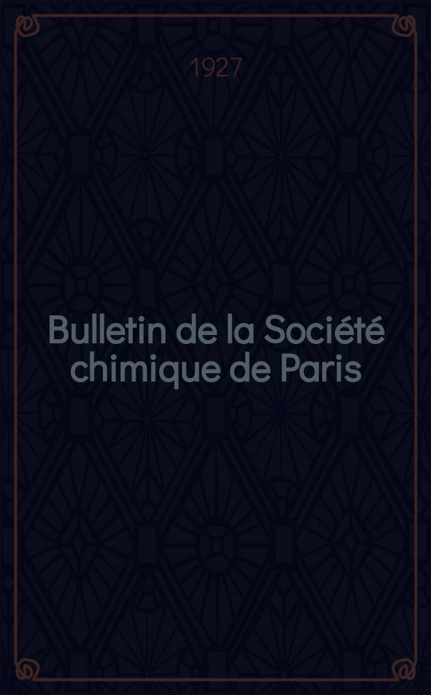 Bulletin de la Société chimique de Paris : Comprenant le Compte rendu des travaux de la Société et l'analyse des mémoires de chimie pure et appliquée. T.41-42, №5