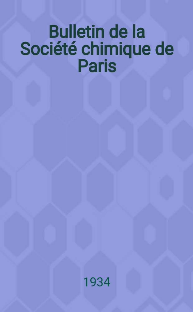 Bulletin de la Soci&eacute;t&eacute; chimique de Paris : Comprenant le Compte rendu des travaux de la Soci&eacute;t&eacute; et l'analyse des m&eacute;moires de chimie pure et appliqu&eacute;e. T.1, №3