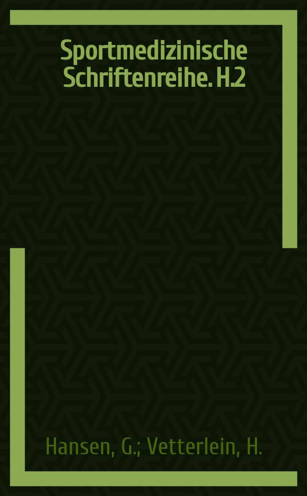 Sportmedizinische Schriftenreihe. H.2 : Sporttodesf&auml;lle. Die rechtliche Verantwortlichkeit f&uuml;r Sportverletzungen und die Sportunfallversicherung