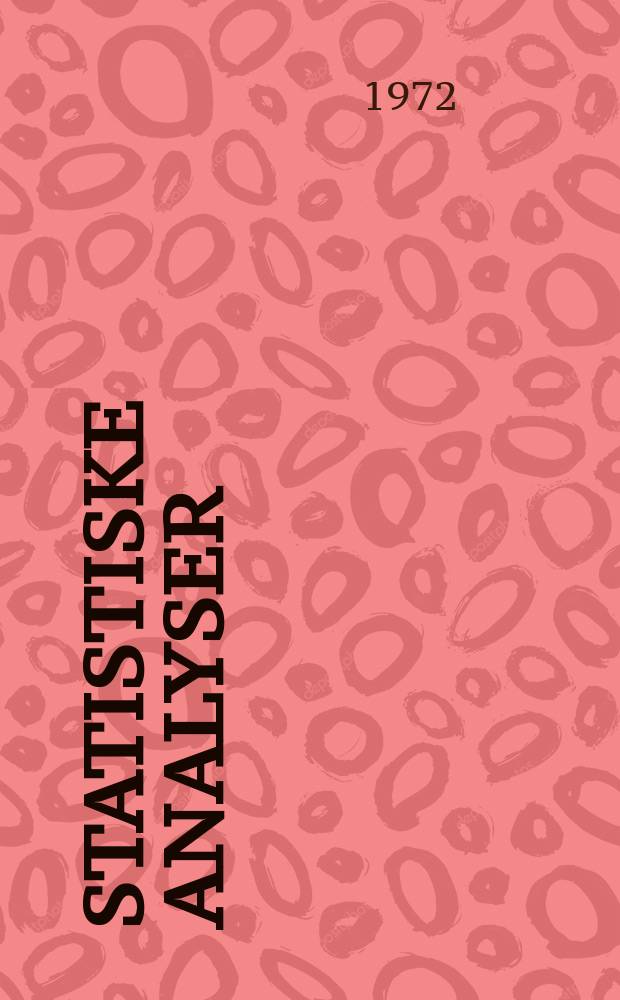 Statistiske analyser