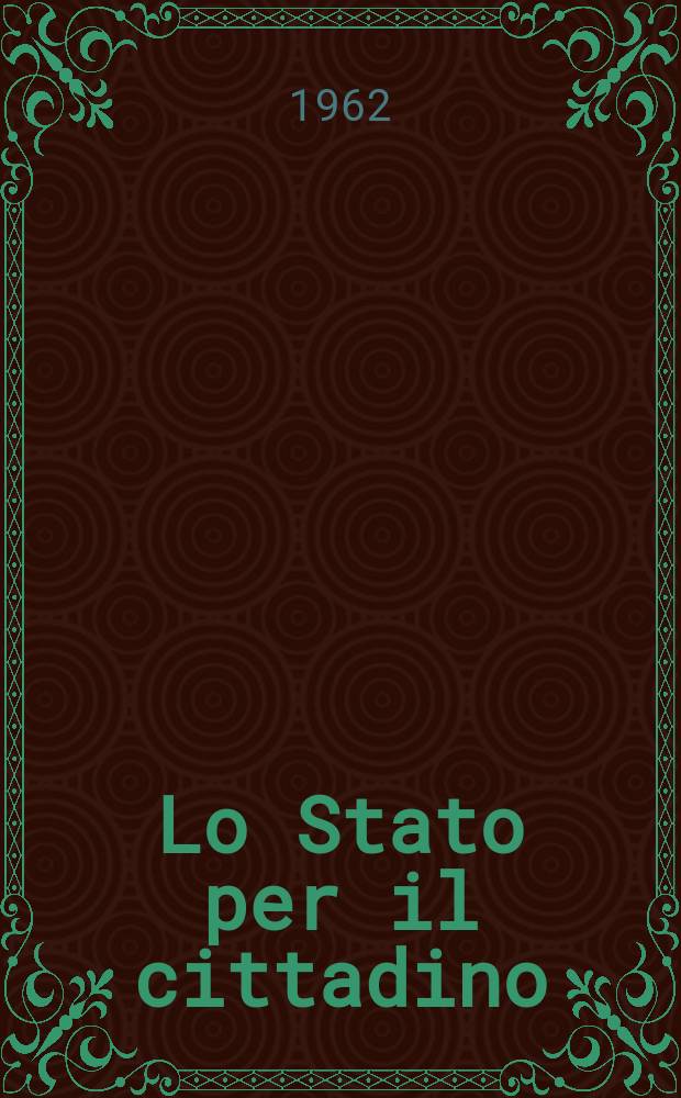 Lo Stato per il cittadino