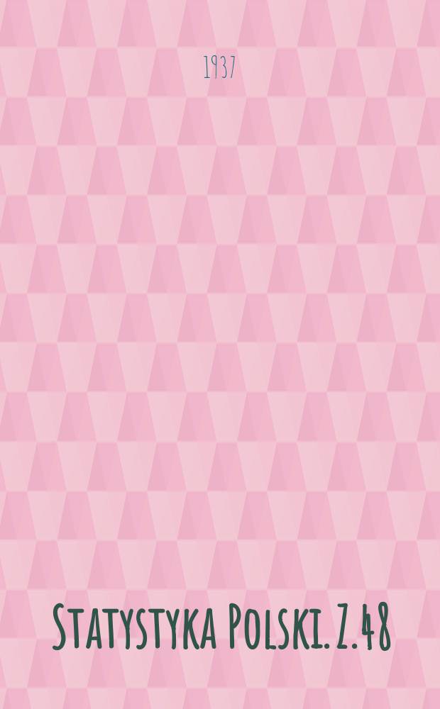 Statystyka Polski. Z.48 : Drugi powszechny spis ludności z dn. 9 XII 1931 r.