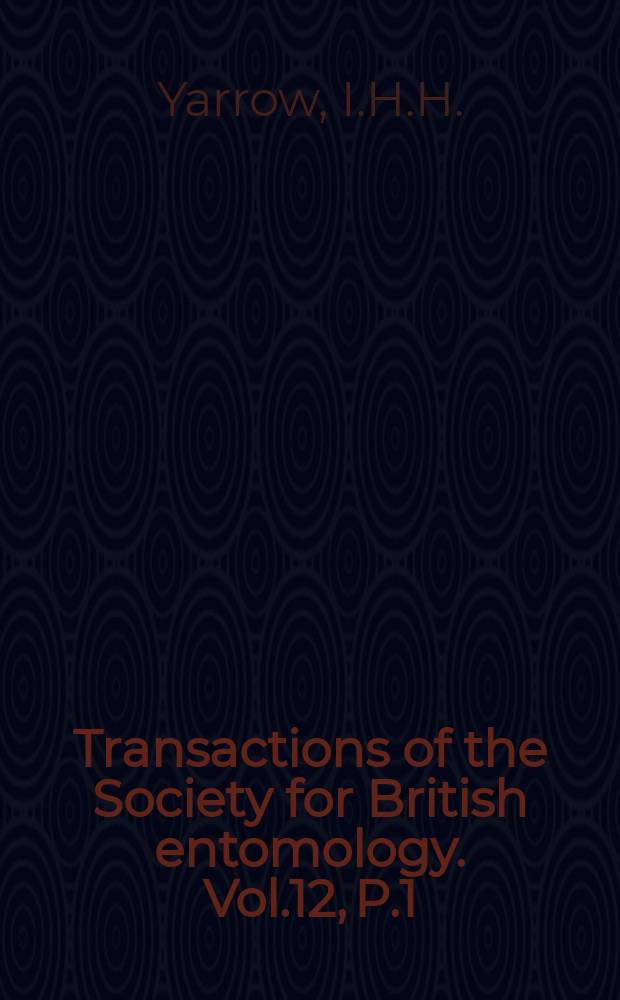 Transactions of the Society for British entomology. Vol.12, P.1 : The British ants allied to Formica rufa L. (Hym. Formicidae)