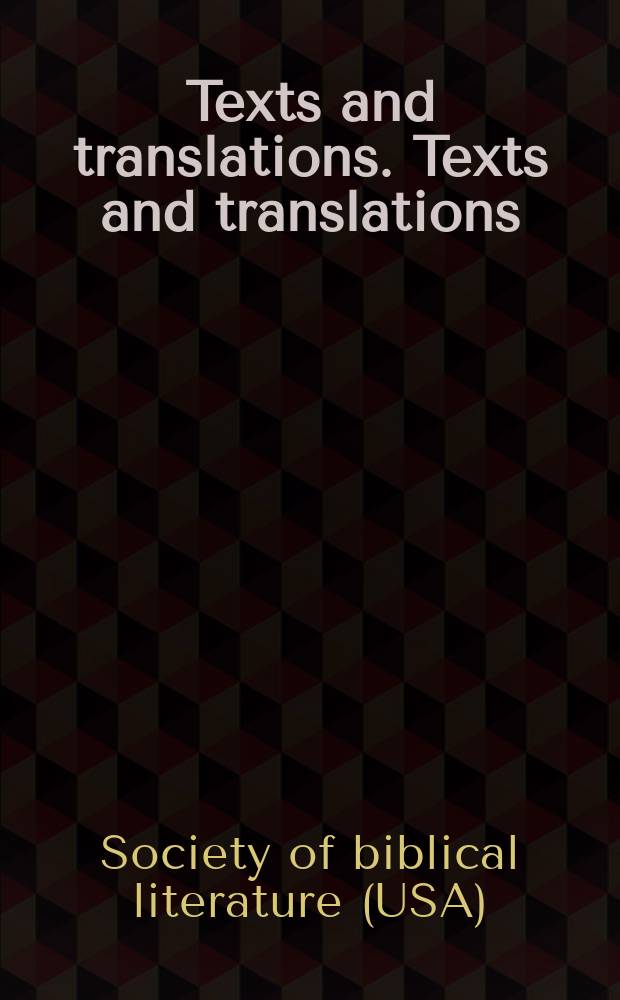 Texts and translations. Texts and translations