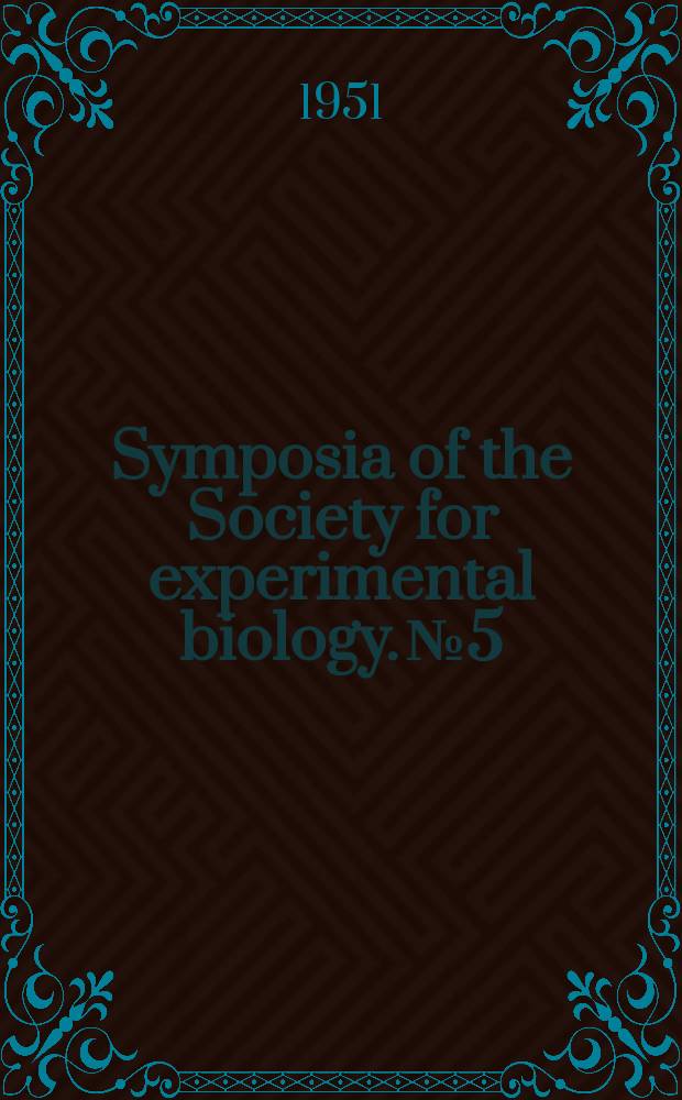 Symposia of the Society for experimental biology. №5 : Carbon dioxide fixation and photosynthesis