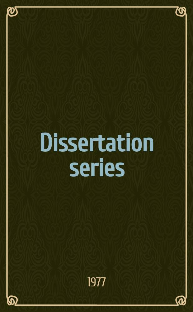 Dissertation series