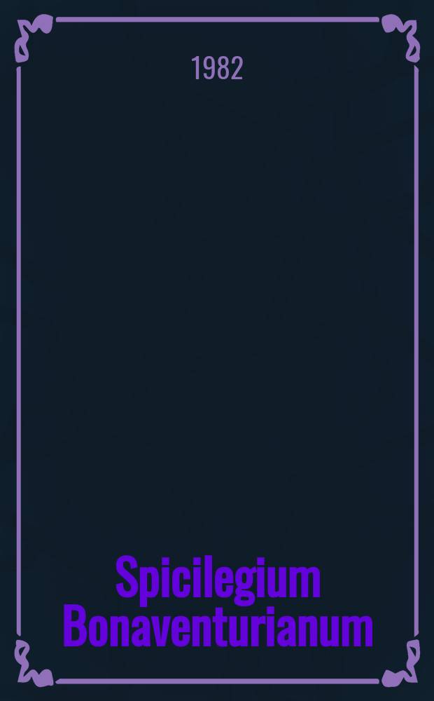 Spicilegium Bonaventurianum