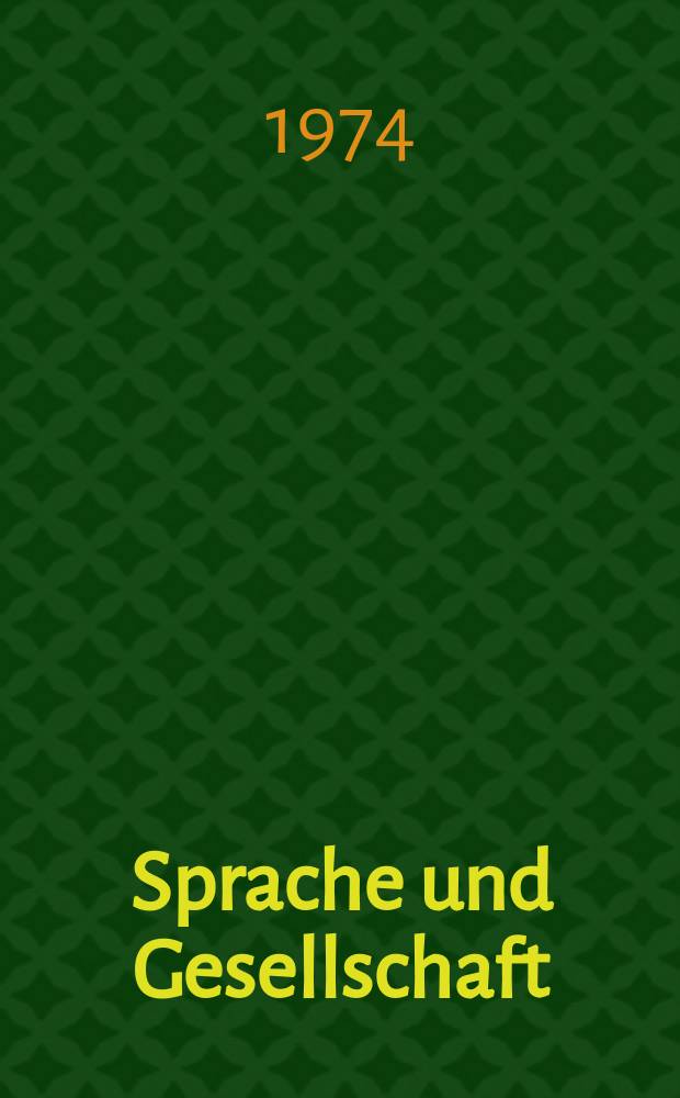 Sprache und Gesellschaft