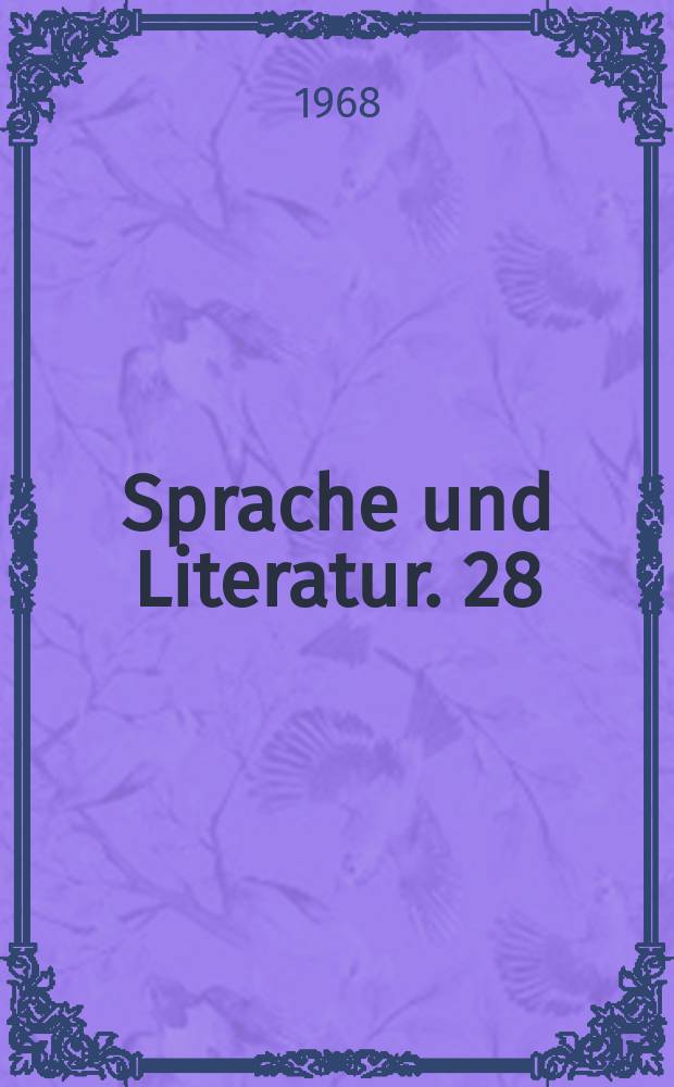 Sprache und Literatur. 28 : Geschichte der koreanischen Literatur