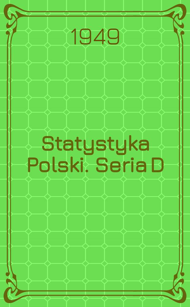 Statystyka Polski. Seria D