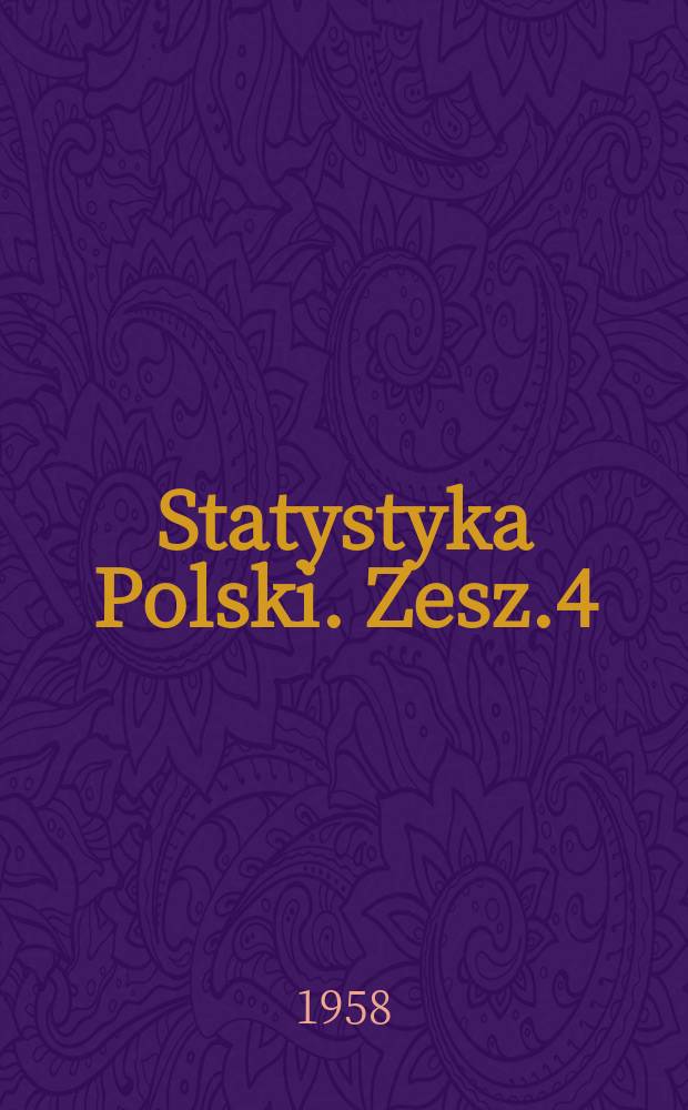 Statystyka Polski. Zesz.4 : Budynki wiejskie 1957