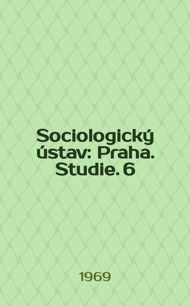 Sociologický ústav : Praha. Studie. 6 : Volný čas v ČSSR