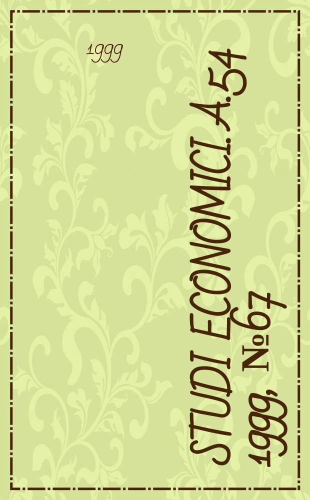 Studi economici. A.54 1999, №67