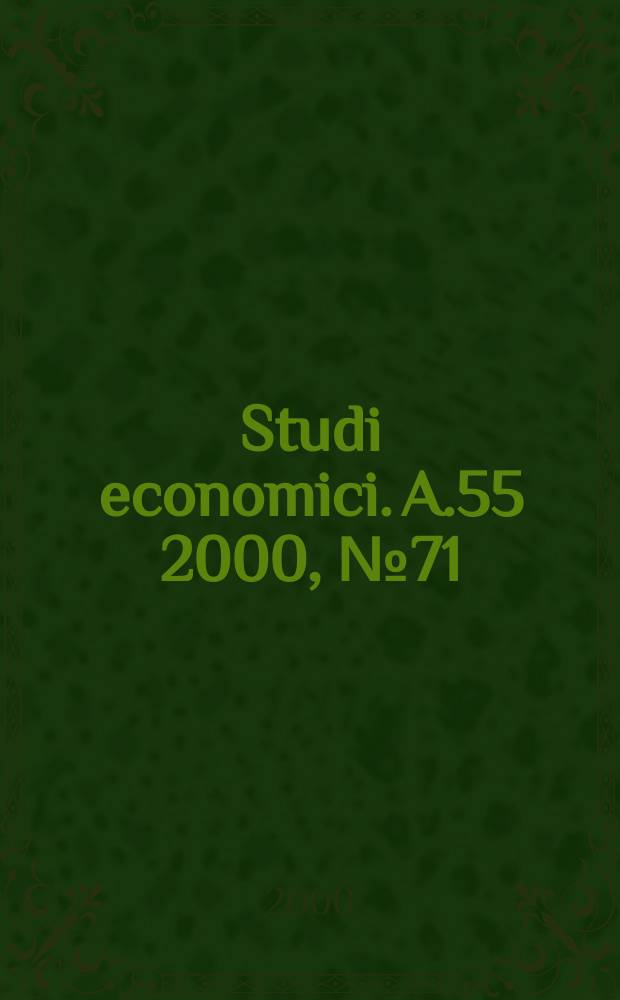 Studi economici. A.55 2000, №71