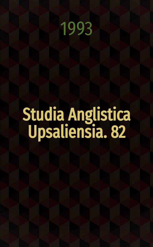 Studia Anglistica Upsaliensia. 82 : Skirting the subject