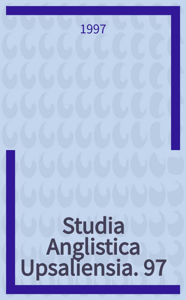 Studia Anglistica Upsaliensia. 97 : Husbands lovers and dreamlovers