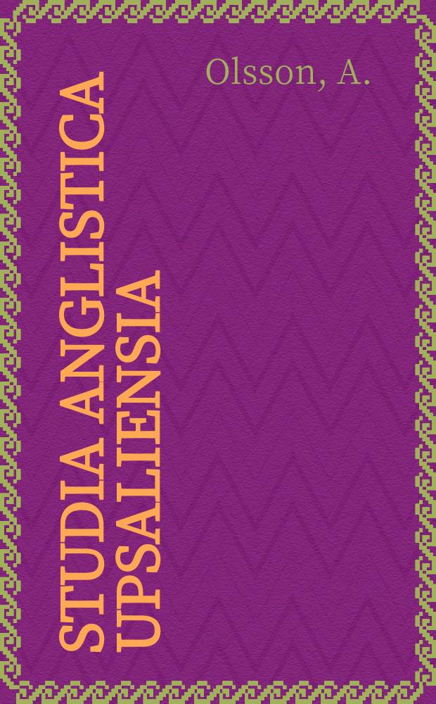 Studia Anglistica Upsaliensia : Managing diversity