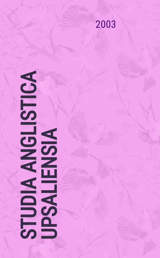 Studia Anglistica Upsaliensia : Swedish school leavers' oral proficiency ...