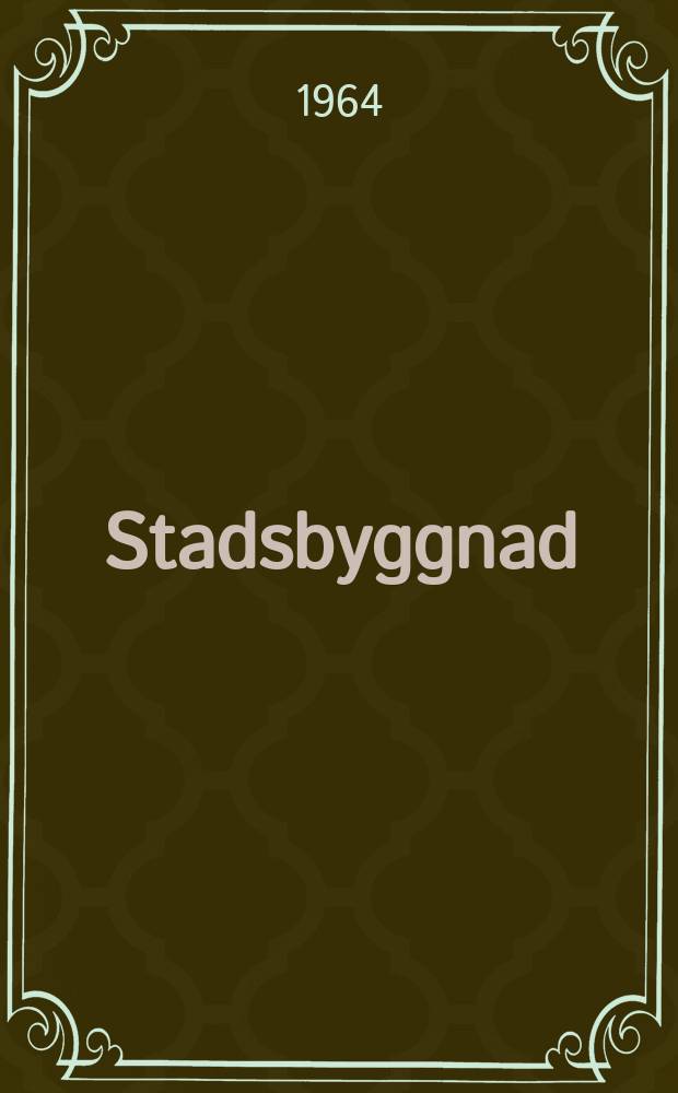 Stadsbyggnad
