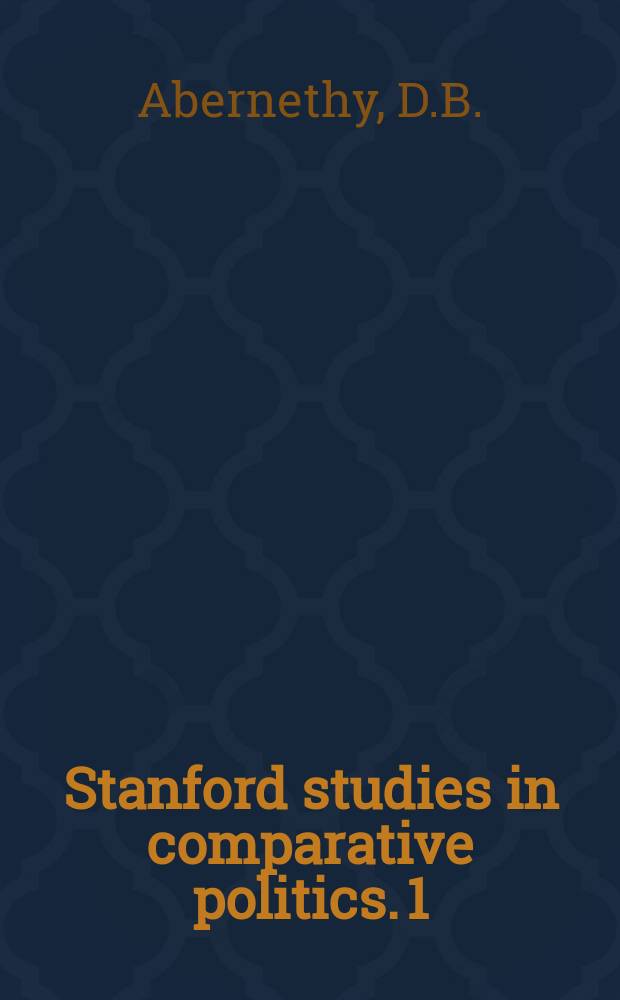 Stanford studies in comparative politics. 1 : The political dilemma of popular education