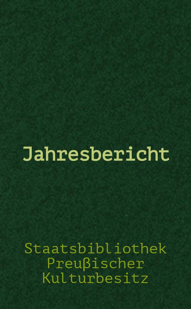 Jahresbericht