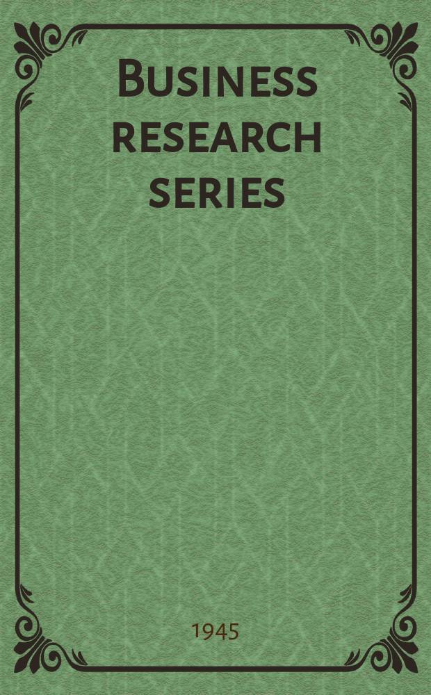 Business research series