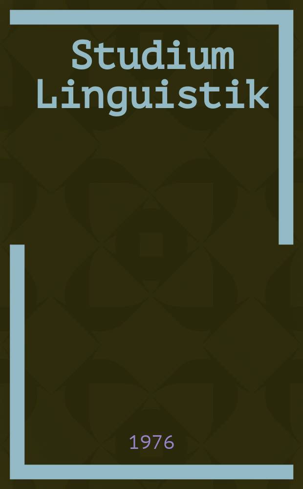 Studium Linguistik