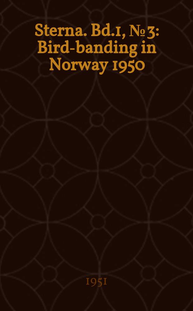 Sterna. Bd.1, №3 : Bird-banding in Norway 1950