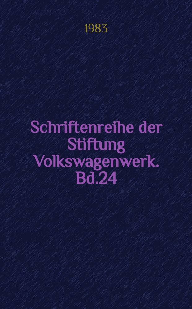 Schriftenreihe der Stiftung Volkswagenwerk. Bd.24 : Buch, Bibliothek und geisteswissenschaftliche Forschung