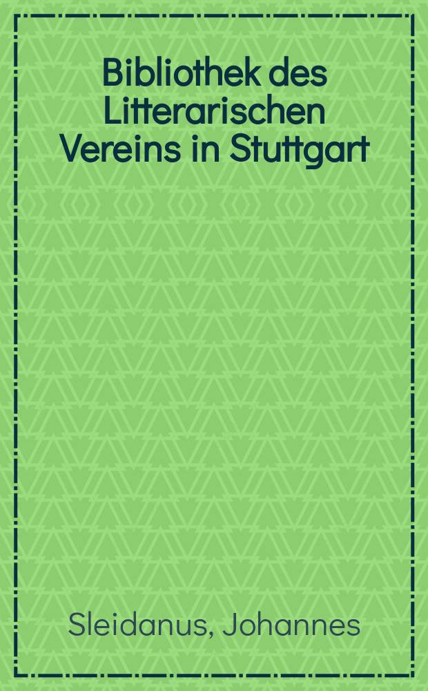 Bibliothek des Litterarischen Vereins in Stuttgart : Zwei Reden an Kaiser und Reich